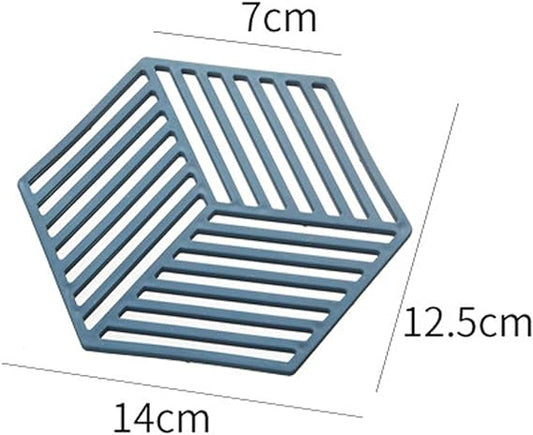 1PCS Multifunction Heat Resistant Silicone Mat Drink Cup Coasters Nonslip Pads Pot Holder Table Placemat Kitchen Accessories (Random Color)