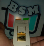 Love Letter Envelop Pendent For Girls - Golden Color