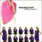 Women's Velvet Stretchable Magic Scarf 26 Different Styles( Random Color )