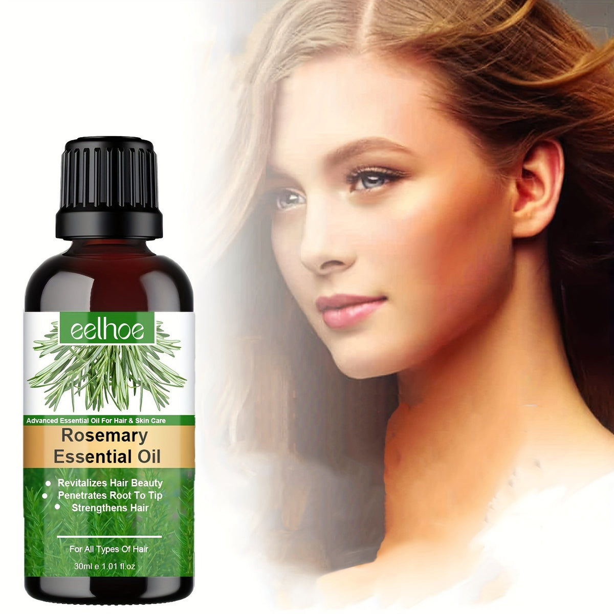 Rose Essential Oil For Hair Growth Nutrient Solution Hair Growth Essence Liquid Fast Natural Hair Loss Treatment Hair Care, 100% Pure Natural 30ml