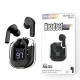 3.1 Professional Air 31 Tws Transparent Earbuds Bluetooth 5.3v (Random Color )