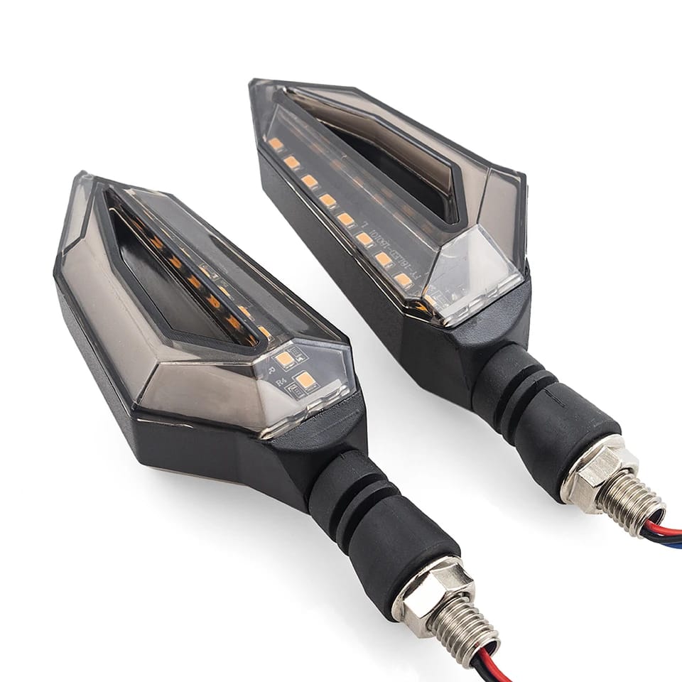 1 Pair Motorcycle Led Turn Signal Indicator Wirh Parking Drl Light For All Bikes 70cc And Cg125 Bikes | Famcy Indicator