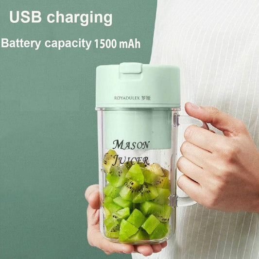 Mason Portable Mini Juicer Blender With Straw Cup | Juicer Portable Outdoor Juicing Cup | Home Mini Cordless Juicer (Random Color)