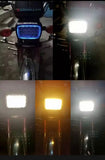 5 function led headlight 15 led white and Fog light  high beam 15 led fog bike headlight for 70 & 125/All functions led light