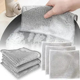 (Pack Off 10) Dish Washing Cleaning Cloth | Wire Dish Washing Rugs For Kitchen Dishes