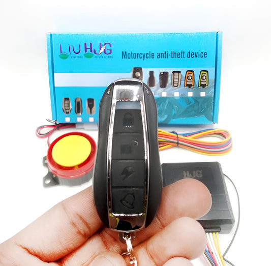 HJG Motorcycle Remote Security Lock Anti Theft Alarm System For Bike Motorcycle Self Start Function For 70cc And Cg125 And All Bikes