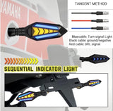Bike Indicator Slide Arrow Running Style With Lava DRL Red - Yellow 4 Pcs Set