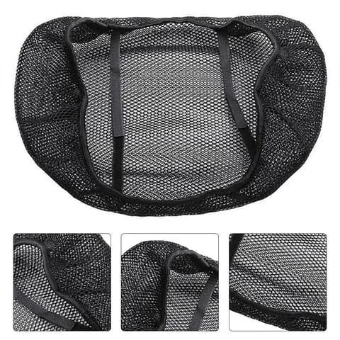 Universal Motor Bike Motorcycle Cool Mesh 10mm XXL Net Design Seat Cover Sunscreen Cushion Bike Seat Protector Sun Block Heat Insulation Water Rain Proof Mesh Pad For All Motorbikes