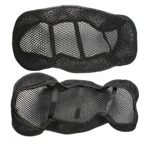 Universal Motor Bike Motorcycle Cool Mesh 10mm XXL Net Design Seat Cover Sunscreen Cushion Bike Seat Protector Sun Block Heat Insulation Water Rain Proof Mesh Pad For All Motorbikes
