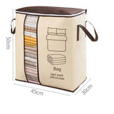 Large Non-Woven Portable Clothes Storage Bag Clothing Organizer - 120 Gsm (Random Color)