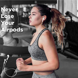 (Combo deal  1 Black x 1 White ) Anti Lost Silicone Earphone Rope Holder Cable For AirPods Strap Wireless Bluetooth Headphone Neck Strap Cord String 55CM