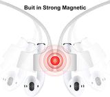 (Combo deal  1 Black x 1 White ) Anti Lost Silicone Earphone Rope Holder Cable For AirPods Strap Wireless Bluetooth Headphone Neck Strap Cord String 55CM