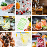 Silicone Ice Tray With Plastic Cover Cap | Push Pop Out Round Mini Ice Cube Trays - (1 PC) (Random Color)