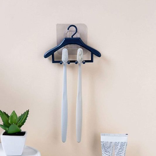 1pcs Toothbrush Holders Wall Mounted Hangers Style Toothbrush Holder Tooth Brush Razor Organizers Holder Bathroom Accessories(Random Color )