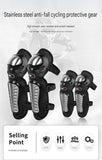 Motorcycle Elbow Pads For Men Stainless Steel Off-Road Locomotive Protective Gear Anti-Fall Riding Equipment (4 Pcs)