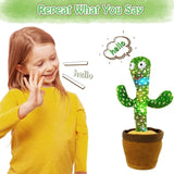 Interactive Dancing Cactus Toy – Singing, Talking, Voice Recording Plush With USB Rechargeable Function – Fun Educational Gift For Babies And Kids (Ages 6 Months & Up) - Rechargeable & With Box