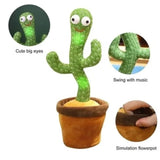Dancing Cactus Toy – Singing, Talking, Voice Recording Plush With USB Rechargeable Function – Fun Educational Gift For Babies And Kids (Ages 6 Months & Up) - Rechargeable - With Cap