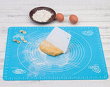 Big Size Silicone Baking Roti Mat With Measurements Heat Resistant Cookie Sheet Oven Liner | Non Stick Flour Rolling Mat | Baking Mat Kneading Dough Pad (Random Color)