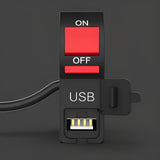 On/Off & USB Port 2 Amp 5 V Universal Switch For Bike, Extra External On Off Button. Extra Lights Switch
