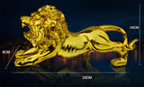 Get Golden Lion Car Dashboard Decoration | Modern Abstract Style Resin Panther Statue | Home Decor Accessories