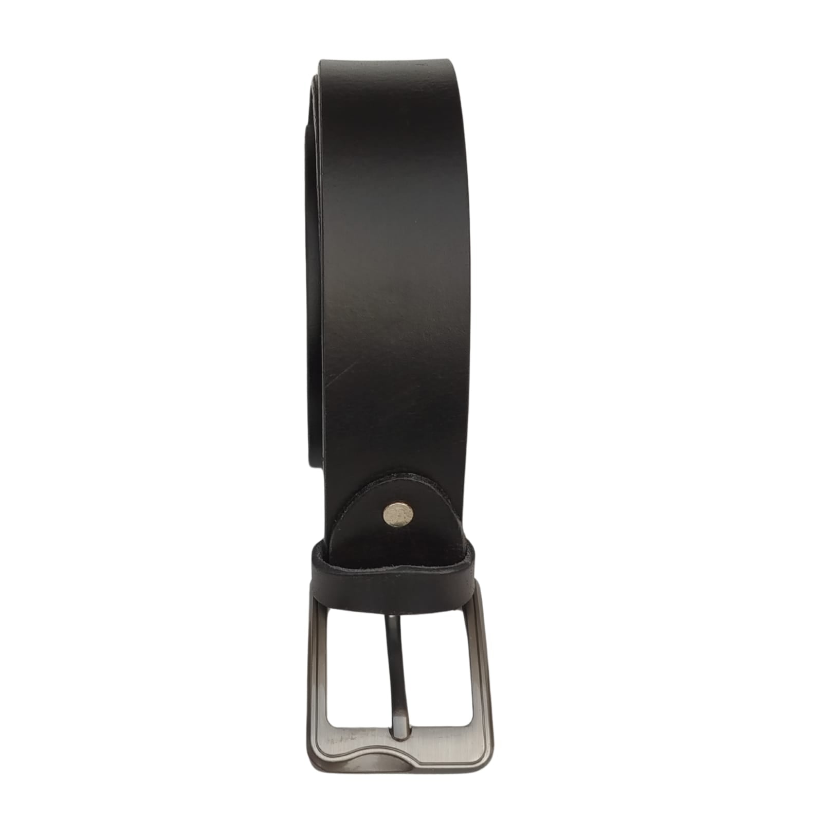 Men Buffalo Leather Belt | Waist Belt For Boys & Mens (Black)