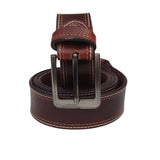 Men Buffalo Pull-Up Leather | Waist Belt For Boys & Mens (Maroon)