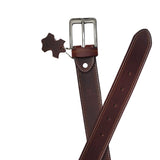 Men Buffalo Pull-Up Leather | Waist Belt For Boys & Mens (Maroon)
