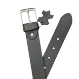 Men Buffalo Leather Belt Grey Color | Waist Belt For Boys & Mens (Grey)