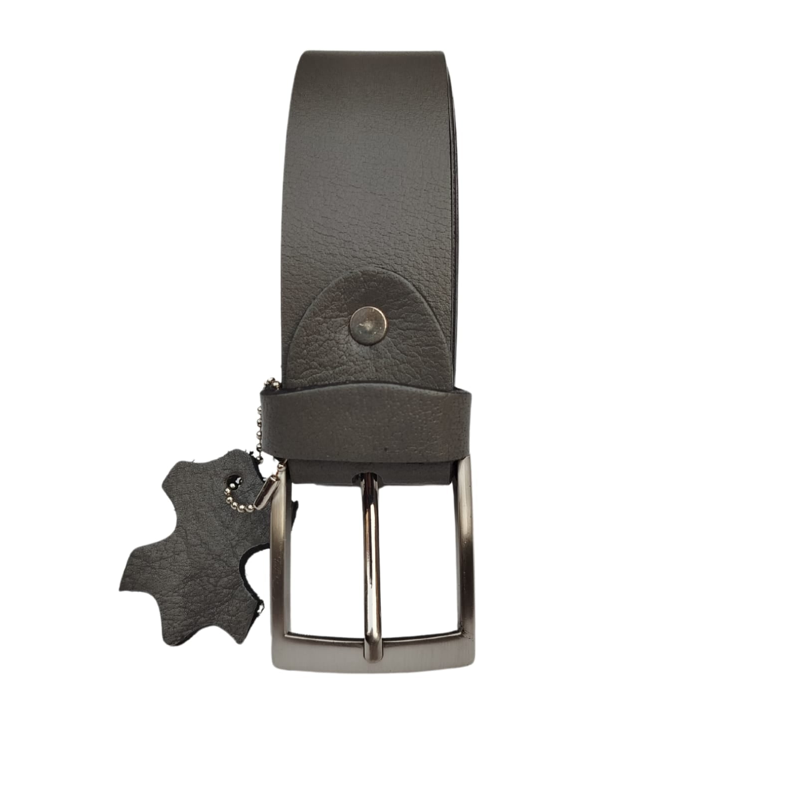 Men Buffalo Leather Belt Grey Color | Waist Belt For Boys & Mens (Grey)