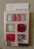 96 PCs Nails Set Without Glue Or Sticker