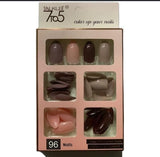 96 PCs Nails Without Glue Or Sticker (Random Color)
