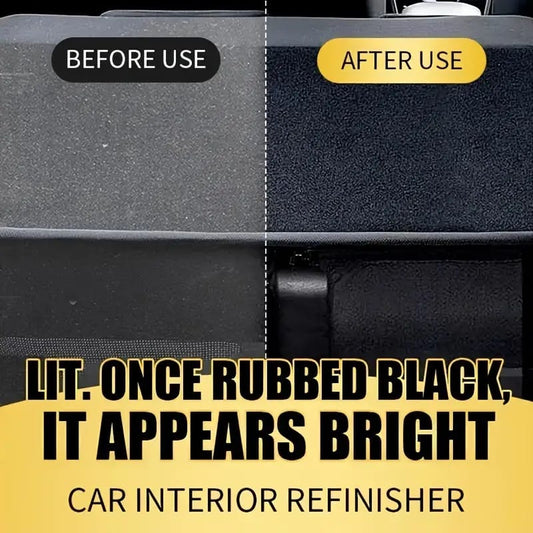 QIFENGHE Car Plastic Restorer - Auto Interior & Panel Renewal Wax Coating Agent Car Wax Car Wax Polish 200gm + Sponge