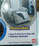 (Single SofaR COVER) EVERSIBLE WASHABLE COUCH Sofa COAT COVER -