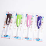 Electric Egg Beater Milk Drink Coffee Whisk Mixer Foamer Mini Handle Stirrer Practical Cooking Tool Kitchen Cell Operated (Mix/Random Color)