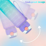 Sports Water Bottles 3 Pcs Set with Motivational Time Marker & Leak Proof Flip Top Lid  (random color)