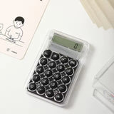 Student Calculator LCD Display Large Screen Siicone Buttons 8-Digit Handheld Study Electronic Calculator School Supplies(Random Color)
