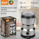 MULTI PURPOSE ELECTRIC COFFEE GRINDER AUTOMATIC COFFEE SPICE BEAN GRINDER STAINLESS STEEL RAF