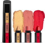 3 in 1  HUDA  Beauty  Professional  Eyes Cheeks Lips (Lipsticks)