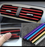 Car air-conditioning grill moulding for decorating  ,Car AC Decor Strip Only Red colour