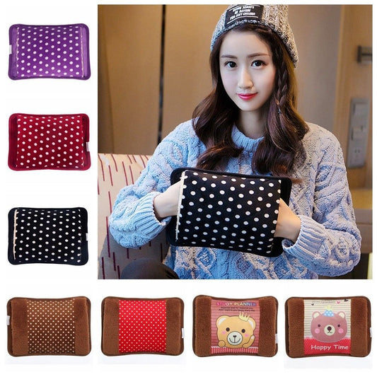 Electric Hot Water bag Heat Pad (Heat Bag) For Pain Relief  velvet cloth type also used for hand warmer – Multicolour