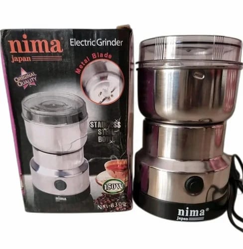 NIMA NM-8300 STAINLESS STEEL ELECTRIC COFFEE GRINDER | MULTI PURPOSE ELECTRIC GRINDER | AUTOMATIC SPICE BEAN GRINDER