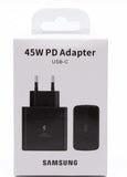 Samsung 45W PD Super Fast charger adapter type C port  A+ Quality  - Travel Adapter (Black)