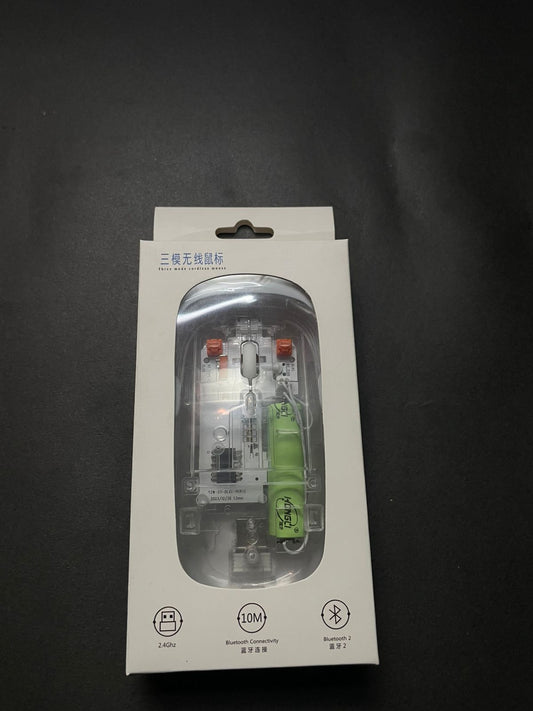 RGB Wireless Transparent Mouse Dual-Mode Rechargeable Mouse With LED Lights