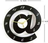The Sign (@)3D Wooden Wall Clock For Living Room, Bed Room Home Decor Art & Hanging Decorative Showpiece Items
