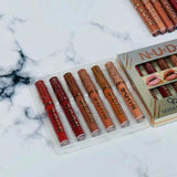 Pack Of 6 Nude High Pigment Matte Lipgloss Soft & Matte Texture Hydrating Lipgloss (Random Color)