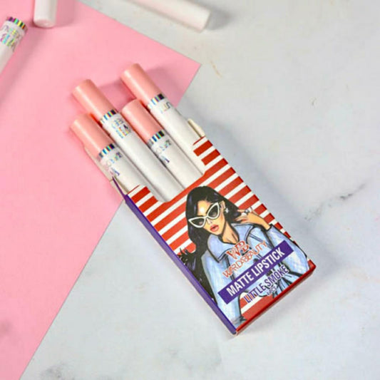 Pack Of 4 High Pigment Lipstick, Fatty Base Lipstick Naturally Tint Your Lips To Soft And Comfortable Matte (Random Color)