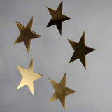 15 stars Mirror Matrial Acrylic  Wall Art Decor star Stickers Decals for Kids Girls Bedroom Bathroom Playroom golden