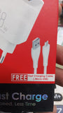 Itel 18w QC3.0 Fast Charge Adapter With Fast Charging With Micro Cable