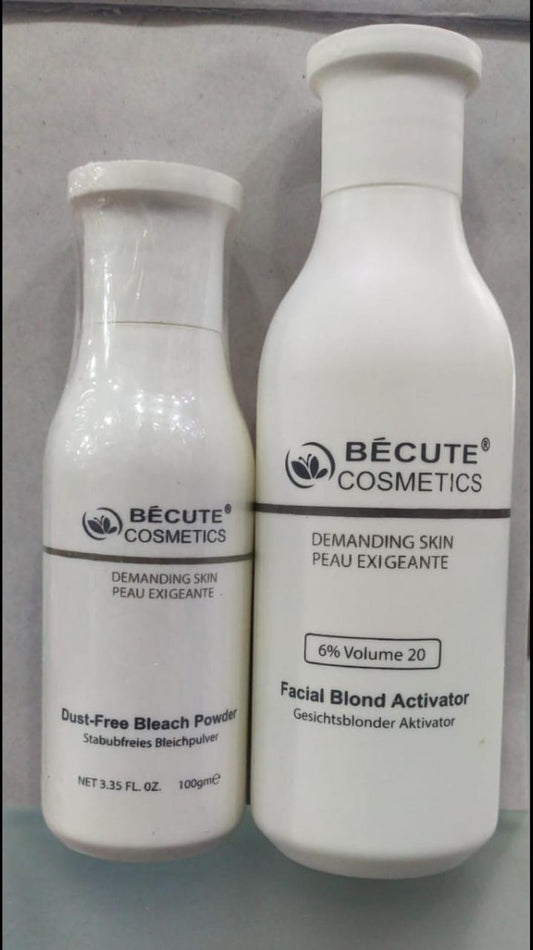 Becute Skin Polish Set - Becute Bleach Powder & Facial Blonde Activator