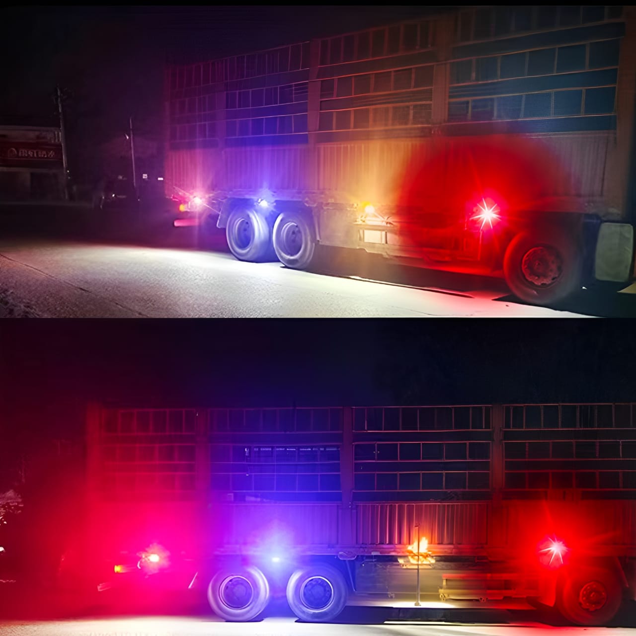 Red And Blue Flasher Light & Dolphin Light Universal Product For Car And Motorcycle